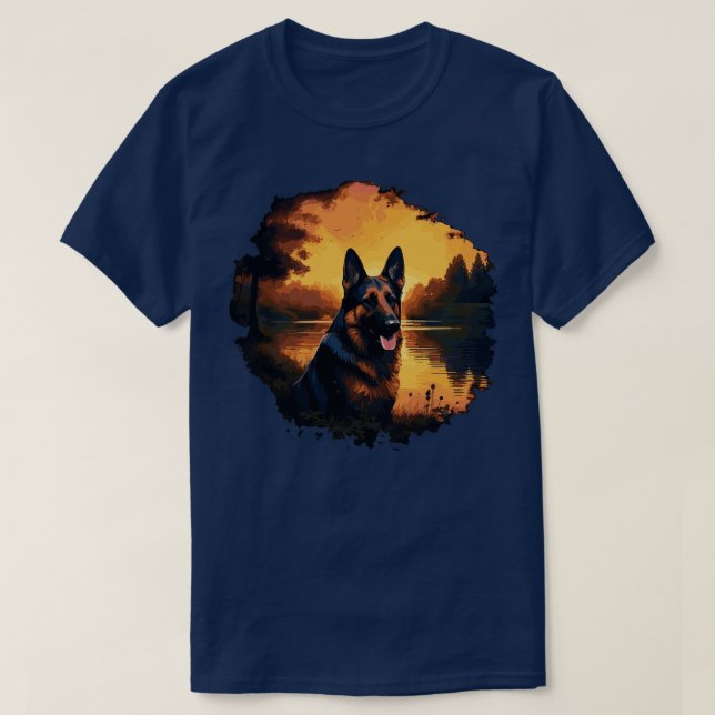 Tysk Shepherd hund 1 T Shirt (Design framsida)