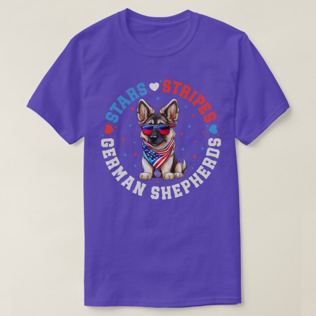 Tysk Shepherd Hund 2 T Shirt (Design framsida)