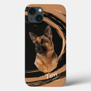 Tysk Shepherd Hund Abstrakt Swirl Fodral-Mate iPho