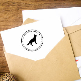 Tysk Shepherd Hund Anpassningsbar Family Returadre Stämpel