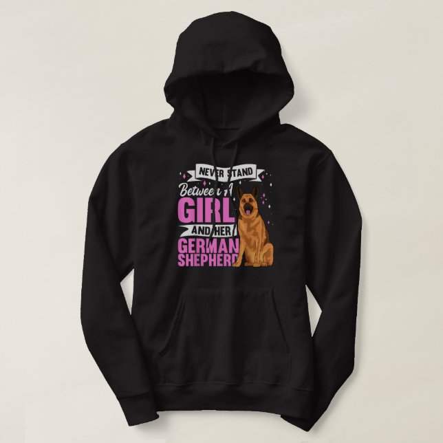 Tysk Shepherd Hund Apparel for Womens Hoodie (Design framsida)