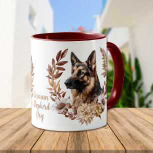 Tysk Shepherd Hund Autumn Wandeans Mugg