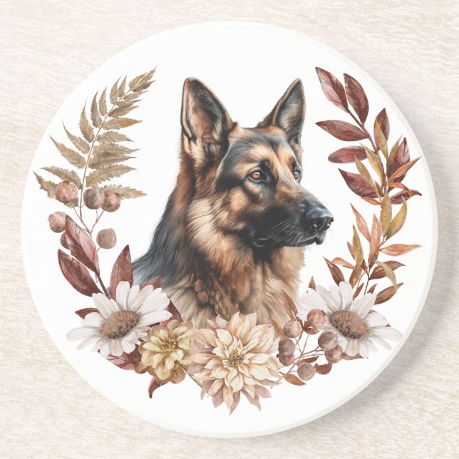 Tysk Shepherd Hund Autumn Wandeans Underlägg (Framsidan)