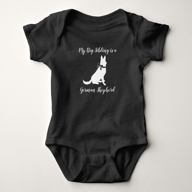 Tysk Shepherd Hund Baby Shower Genderless T Shirt (Framsida)