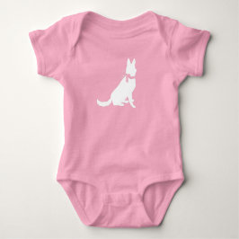 Tysk Shepherd Hund Baby Shower Rosa Girl T Shirt