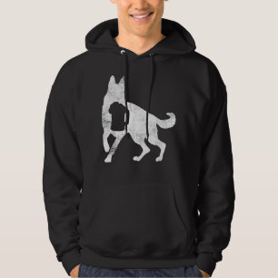Tysk Shepherd Hund Beer Drinking Man Woman Hoodie