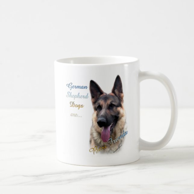 Tysk Shepherd Hund Best Friend 2 Kaffemugg (Höger)