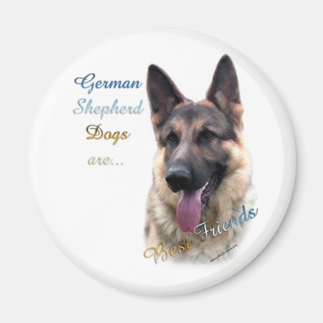 Tysk Shepherd Hund Best Friend 2 - Magnet (Framsidan)