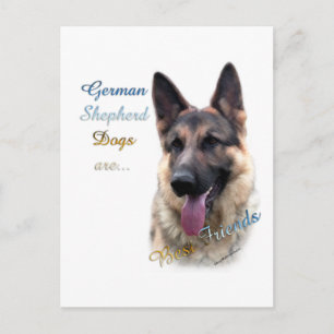 Tysk Shepherd Hund Best Friend 2 Vykort