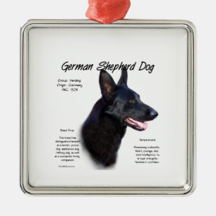 Tysk Shepherd Hund (blkB) Historikdesign Julgransprydnad Metall