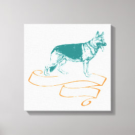 Tysk Shepherd hund Canvastryck