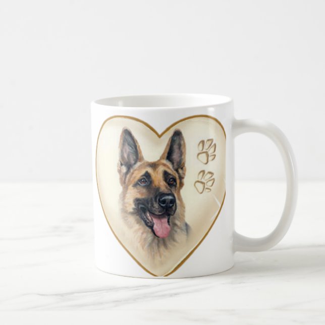 Tysk shepherd Hund Coffee Mugg Kopp (Höger)