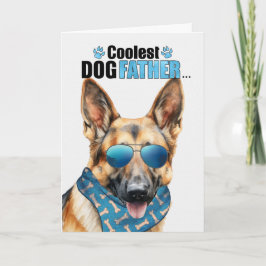 Tysk Shepherd Hund Coolest Pappa Fars dag Helgkort