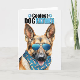 Tysk Shepherd Hund Coolest Pappa Fars dag Helgkort