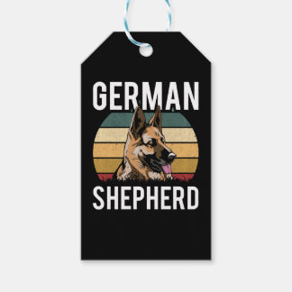 Tysk Shepherd Hund Cute German Sheperd Pet Presentetikett