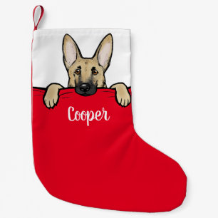 Tysk Shepherd Hund Cute Personlig Liten Julstrumpa