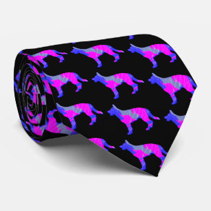 Tysk Shepherd Hund Cute Rosa Silhouette Black Slips