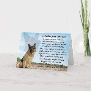 Tysk Shepherd hund far dikt Kort