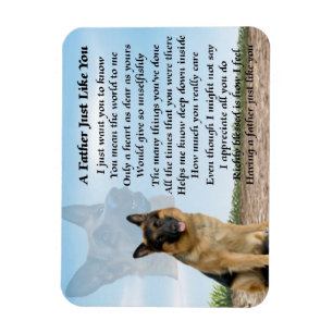 Tysk Shepherd Hund Far Dikt Magnet