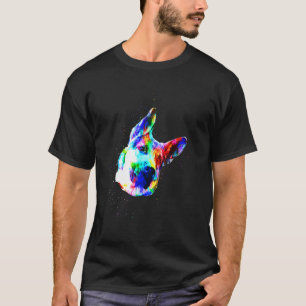 Tysk Shepherd Hund Färg Stänk Pop Art Modern T Shirt