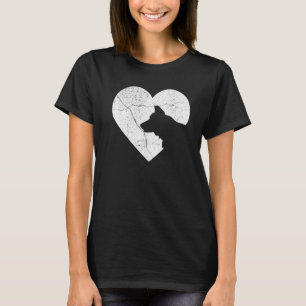 Tysk Shepherd Hund Funny Heart Valentine Day Do T Shirt