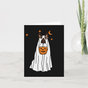 Tysk Shepherd Hund Ghost och Pumpkin Halloween Fu Kort