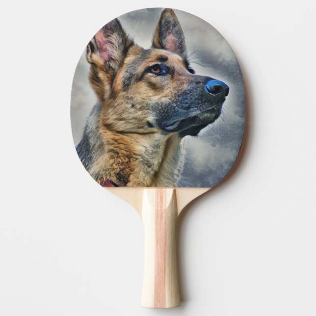 Tysk Shepherd Hund Golf Bollar Golf Hat Clip Golf Pingisracket (Framsidan)