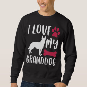 Tysk Shepherd Hund Grandma Grandpa Granddog Lång Ärmad Tröja