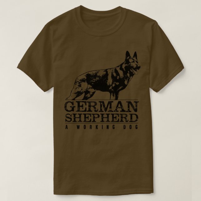Tysk Shepherd Hund GSD (13) T Shirt (Design framsida)