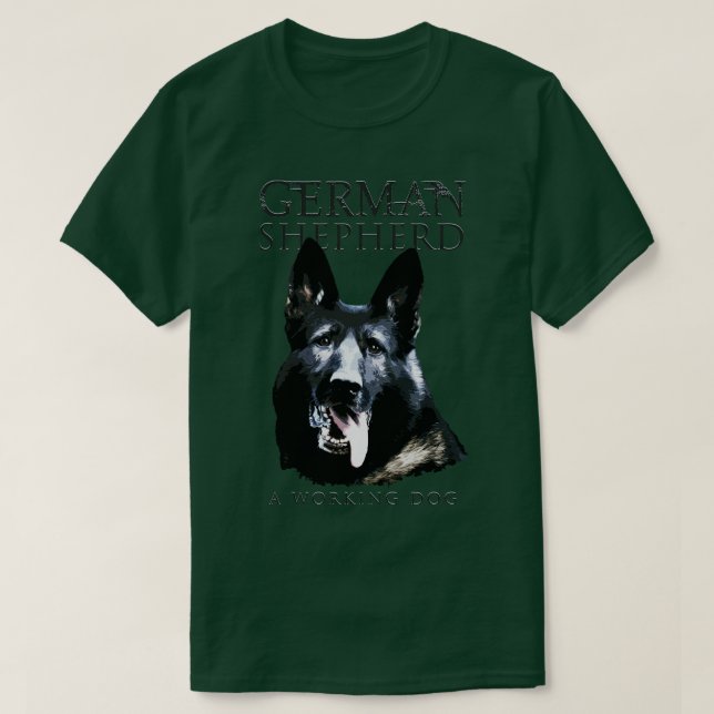 Tysk Shepherd Hund GSD (22) T Shirt (Design framsida)