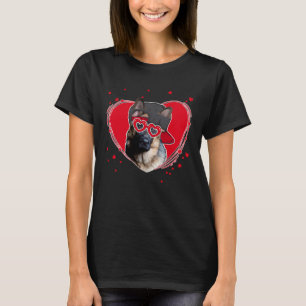 Tysk Shepherd Hund Heart Valentine Day Manar Wome T Shirt