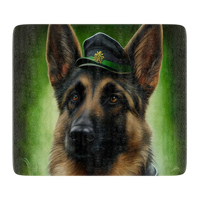 Tysk Shepherd Hund i St. Patrick Dress (Framsidan)