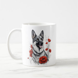 Tysk Shepherd Hund Kaffemugg