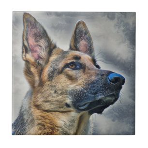 Tysk Shepherd Hund Kakelplatta