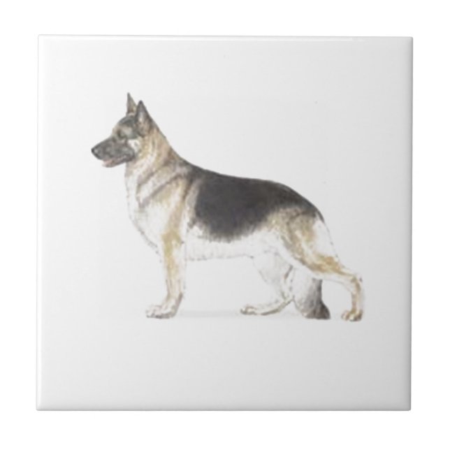 Tysk Shepherd Hund Kakelplatta (Framsidan)