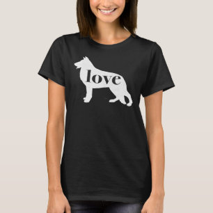 Tysk Shepherd Hund Kärlek A minimalist Distress V T Shirt