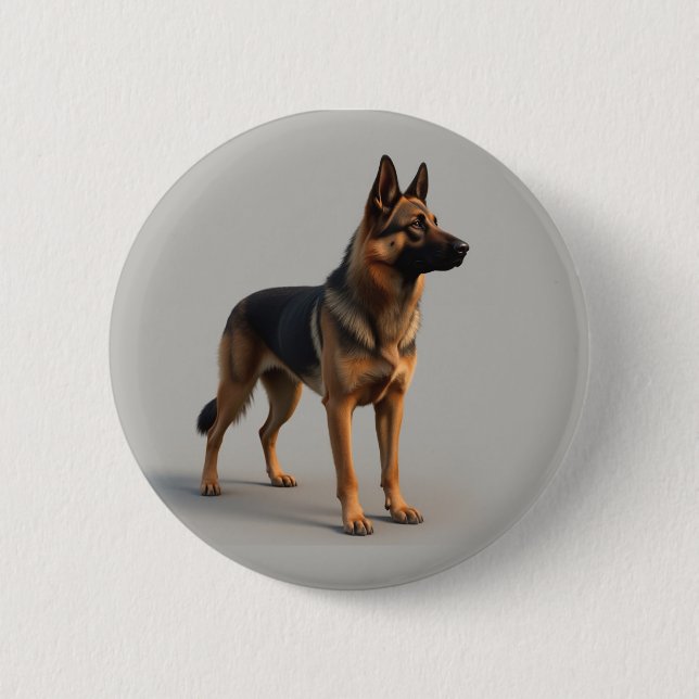 Tysk Shepherd Hund Knapp (Framsida)