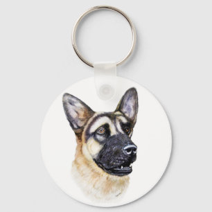 Tysk Shepherd Hund Nyckelring