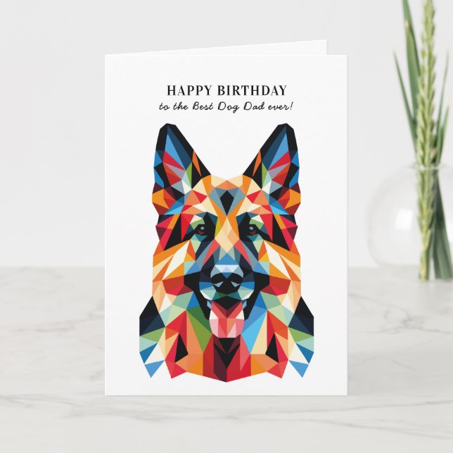 Tysk Shepherd Hund Personlig Birthday Kort (Framsida)