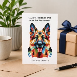 Tysk Shepherd Hund Personlig Fars Dag Helg Vykort