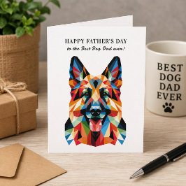 Tysk Shepherd Hund Personlig Fars Dag Helgkort