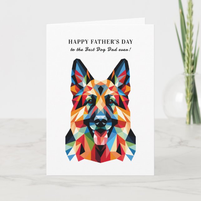 Tysk Shepherd Hund Personlig Fars Dag Helgkort (Framsida)