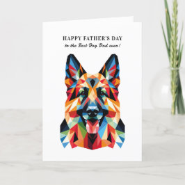 Tysk Shepherd Hund Personlig Fars Dag Helgkort