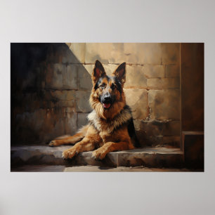Tysk Shepherd hund Poster