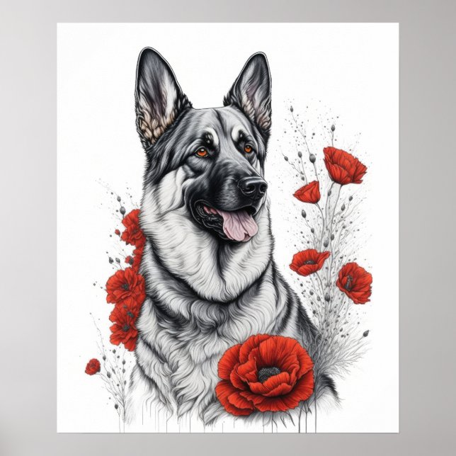 Tysk Shepherd Hund Poster (Framsidan)
