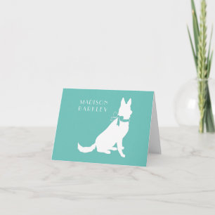 Tysk Shepherd Hund Puppy Anteckningskort