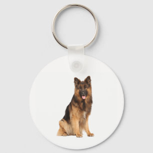 Tysk Shepherd-hund, rak utformning. Nyckelring