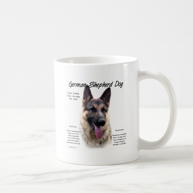 Tysk Shepherd-Hund (sable) Historikdesign Kaffemugg (Höger)