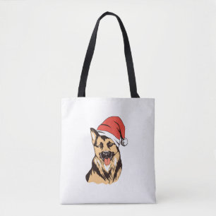Tysk Shepherd Hund Santa Hat - Finny jul Tygkasse