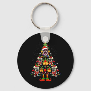 Tysk Shepherd Hund Santa Hat Julgran Julafton Nyckelring